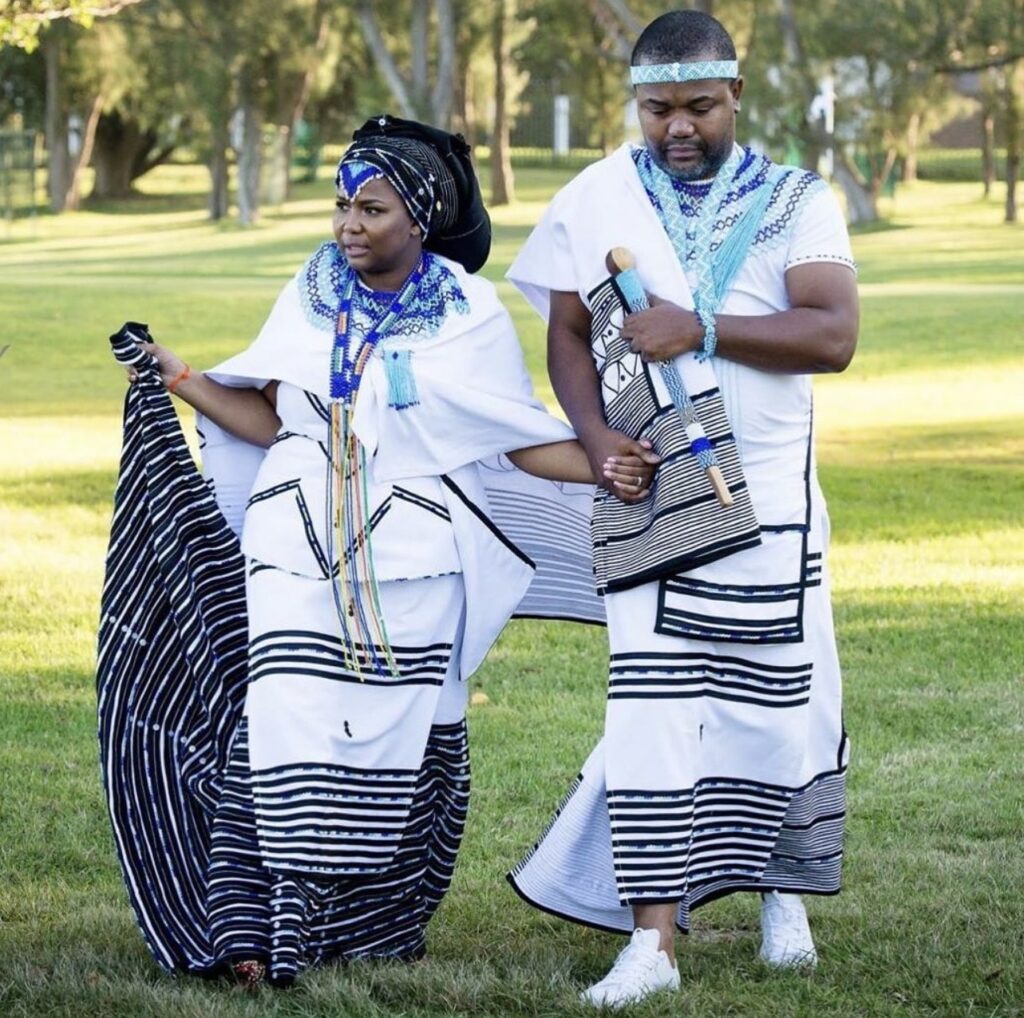 A Beautiful Xhosa Couple on their wedding day  Xhosa Wedding